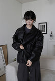 [ EEUN MADE] Biker clip leather jumper