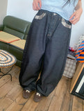 Kohashi Pocket Check Balloon Wide Cotton Pants