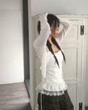 Paultin Layered Sleeveless Cardigan Set