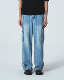 HEM BUTTON UTILITY DENIM PANTS