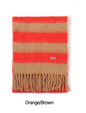 Logo Embroidery Stripe Bold Long Muffler