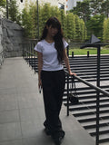 [A/M]Miran Nylon String Pintuck Wide Pants