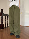 Hasty Pintuck Banding Cotton Long Wide Pants