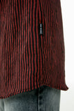 oversize stripe neck tie shirt
