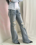Marton Damaged Bootcut Pants