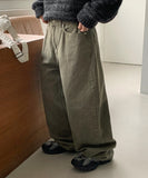 [unisex] Btem cotton wide pants