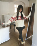 Chiken wool pin tuck mini skirt