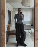 Lucas D-Ring Unbalance Cargo Denim Pants