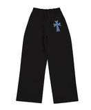 DOT CROSS Embroidered Training Pintuck Wide Pants