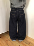 Odin Roll-Up Raw Denim Wide Pants