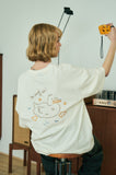 Rain Duck Embroidery Short Sleeve T-shirt