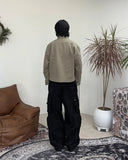 Loose Washed Biker Jacket