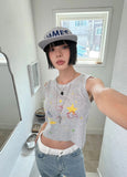 KITSCH PRINT KNIT SLEEVELESS
