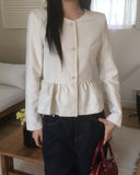 Ferran Wool Frill Tweed Jacket