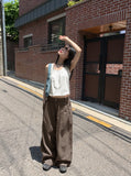 [MADE] Simo Pigment Slits Balloon Banding Cotton Long Wide Pants