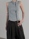 Carre Scarf Slit Sleeveless