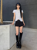 Overlay Flap Skirt Pants