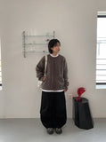 [Unisex] Acolta Bokashi Over Round Knit Cardigan