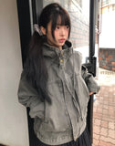 Zefu Pigment Washing Hooded Jacket