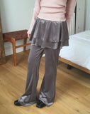Winco Velvet Tiered Layered Skirt Pants