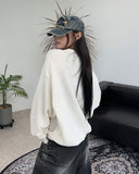 Miley printed boucle knitwear