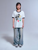 END OF TIME Ringer Short Sleeve Tee