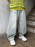 Snap Wide Light Blue Denim