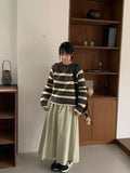 Silty banding long skirt