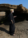 S/S Deep Black Big Pocket Nylon Balloon Pants
