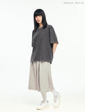 Wide Balloon Pintuck Sweat Bermuda Pants