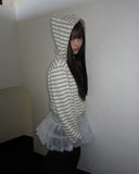 Nean Neko Stripe Two-Way Hood Zip-Up