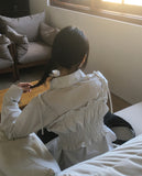 Welve Smoking Shirring Sleeveless Bustier Blouse