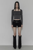 [mnem] Bolero Shirring Top - Renew
