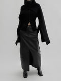 Rauki Leather Long Skirt