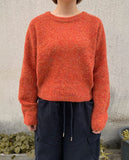 Hukobu Raglan Color Mix Wool Crop Knit
