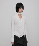 Asymmetrical Draped Shirt