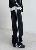 Liu Washed Maxi Black Jeans