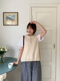 Keltabo Summer Layered Punching Knit Vest