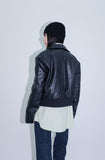 two way papaer leather jumper