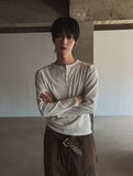 Swing Double Shoulder Rib Muscle Fit Henley Neck