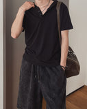 Dates Henley Neck Short Sleeve Hoodie