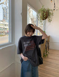 [unisex] Shihiru Printing Over Short Sleeve Tee