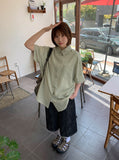 [unisex] Miguel Banding Carpenter Linen Denim Bermuda Pants