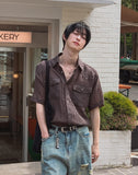 Rodin Wrinkle Two-Pocket Short Sleeve Shirt