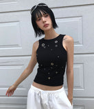 [with cup] EYELET ★ SLEEVELESS