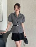 Kane Puff Collar Short Sleeve Jacket