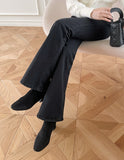 Want brushed black bootcut pants