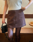 Sade Suede A-Line Mini Skirt