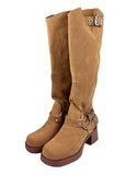 Roy Nubbuck Cow Long Boots