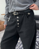 Kael Button Fly Curved Pants